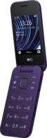 HMD 2660 Flip 4G 64/128MB 4G Dual SIM Kihajtható Mobiltelefon + Domino SIM Kártya - Lila