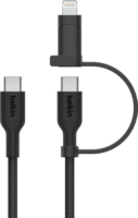 Belkin BOOST CHARGE USB-C apa - USB-C / Lightning apa Adat és töltőkábel 1,5m - Fekete