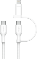 Belkin BOOST CHARGE USB-C apa - USB-C / Lightning apa Adat és töltőkábel 1,5m - Fehér