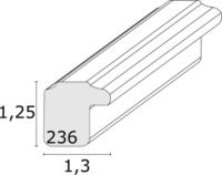 Deknudt S236H3 DIN A4 21 x 29,7cm Fa képkeret - Sötétbarna