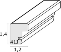 Deknudt S41JD1 30 x 30cm Fa képkeret - Ezüst