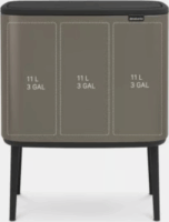 Brabantia Nyomófedeles lábakon álló szemetes 3x11L - Platina