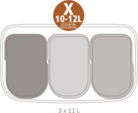 Brabantia Nyomófedeles lábakon álló szemetes 3x11L - Platina