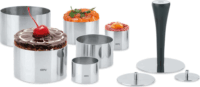 Gefu 12170 Professzionális ételgyűrű formázó készlet 10 darab - Inox