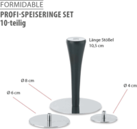 Gefu 12170 Professzionális ételgyűrű formázó készlet 10 darab - Inox