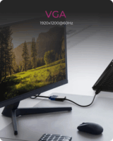 ICY BOX IB-AC502a HDMI apa - VGA anya Adapter 0.2m - Fekete