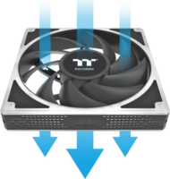 Thermaltake TOUGHFAN EX 140 140mm PWM ARGB Rendszerhűtő ventilátor 3db - Fekete