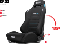 Next Level Racing Elite ES3 HYPERCOOL Szellőztetett Szimulátor ülés - Fekete
