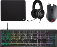 Corsair CH-9226F65-NA 4in1 Vezetékes Gamer Billentyűzet (ENG) + Egér + Fejhallgató + Egérpad - Fekete