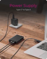 ICY BOX IB-CR601M-C31 USB-C 3.2 Külső M.2 SSD Ház Kártyaolvasóval - Fekete