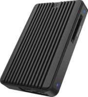 ICY BOX IB-CR601M-C31 USB-C 3.2 Külső M.2 SSD Ház Kártyaolvasóval - Fekete