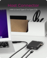 ICY BOX IB-CR601M-C31 USB-C 3.2 Külső M.2 SSD Ház Kártyaolvasóval - Fekete