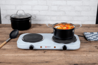 Alpina 26527 Hordozható 2 zónás elektromos főzőlap 2500W - Fehér