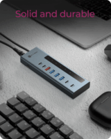 ICY BOX IB-HUB1743-CPD USB-A/C 9-port HUB 100W (5x USB-C + 4x USB-A)