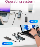 ICY BOX IB-HUB1743-CPD USB-A/C 9-port HUB 100W (5x USB-C + 4x USB-A)