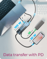 ICY BOX IB-HUB1743-CPD USB-A/C 9-port HUB 100W (5x USB-C + 4x USB-A)