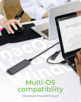 ICY BOX IB-1808MCT-CU31 USB-C 3.2 Külső M.2 SSD Ház - Fekete