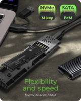 ICY BOX IB-1808MCT-CU31 USB-C 3.2 Külső M.2 SSD Ház - Fekete