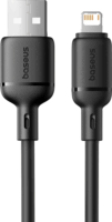 Baseus Silky Series USB-A apa - Lightning apa Adat töltő kábel 2m - Fekete