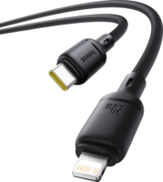Baseus Silky Series USB Type-C apa - lightning apa Adat és töltő kábel 2m - Fekete
