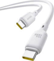 Baseus Silky Series USB Type-C apa - USB Type-C apa Adat és töltő kábel 2m - Fehér