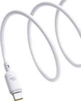 Baseus Silky Series USB Type-C apa - USB Type-C apa Adat és töltő kábel 2m - Fehér