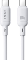 Baseus Silky Series USB Type-C apa - USB Type-C apa Adat és töltő kábel 2m - Fehér