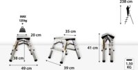 Drabest Home 2 otthoni 2 lépcsőfokos alumínium állólétra