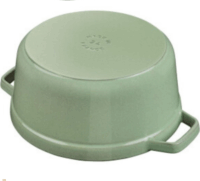 Staub La Cocotte Öntöttvas kerek Főzőedény Ø 24cm 3,8L - Zsálya