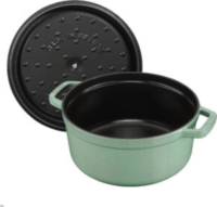 Staub La Cocotte Öntöttvas kerek Főzőedény Ø 24cm 3,8L - Zsálya