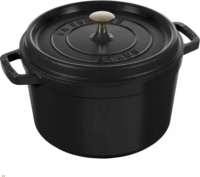 Staub La Cocotte Öntöttvas kerek Főzőedény Párolóval Ø 24cm 3,8L - Fekete