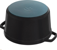 Staub La Cocotte Öntöttvas kerek Főzőedény Párolóval Ø 24cm 3,8L - Fekete