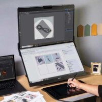 Mobile Pixels Geminos X 24" 116-1001P02 Dual 16:9 QHD IPS Monitor - Fekete