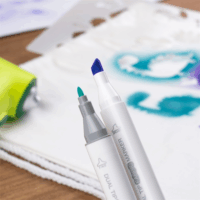 Jolly Airbrush Textile 12 darabos kétvégű textilmarker készlet - Vegyes színek