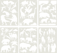 Jolly Airbrush Fun 12 darabos rajzoló sablon készlet