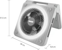 Unold 86517 Vezeték nélküli napelemes Camping ventilátor LED világítással - Szürke