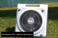 Unold 86517 Vezeték nélküli napelemes Camping ventilátor LED világítással - Szürke