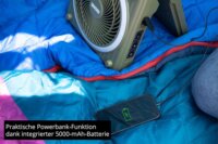 Unold 86517 Vezeték nélküli napelemes Camping ventilátor LED világítással - Szürke
