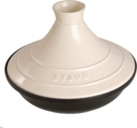 Staub 405093940 Tajine Öntöttvas kerek Sütőedény Ø20cm 0,6L - Bézs/Fekete