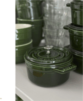 Staub Mini Cocotte Öntöttvas kerek Főzőedény Ø10cm 0,25L - Zöld