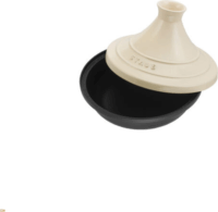 Staub 405093950 Tajine Öntöttvas kerek Sütőedény Ø28cm 2,6L - Bézs/Fekete