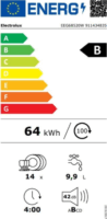 Electrolux EEG68520W Beépíthető Mosogatógép 60cm 14 teríték - Fehér