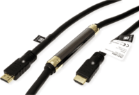 Roline 14.01.3454 HDMI-HDMI kábel jelerősítővel 25m - Fekete