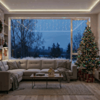 @home 59770 Karácsonyi Kültéri Beltéri LED fényfüzér 15m - RGB