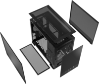 Adata XPG Valor Mesh Nano Midi Torony Számítógépház + 1db 120mm ARGB ventilátor - Fekete