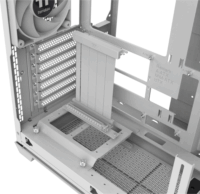 Thermaltake View 390 Air Midi Torony Számítógépház + 2db 120mm RGB ventilátor - Fehér