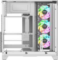 Thermaltake View 390 Air Midi Torony Számítógépház + 2db 120mm RGB ventilátor - Fehér