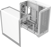 Thermaltake View 390 Air Midi Torony Számítógépház + 2db 120mm RGB ventilátor - Fehér