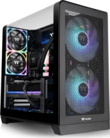 Thermaltake View 390 Air Midi Torony Számítógépház + 2db 120mm RGB ventilátor - Fekete