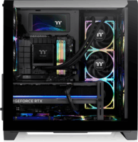 Thermaltake View 390 Air Midi Torony Számítógépház + 2db 120mm RGB ventilátor - Fekete